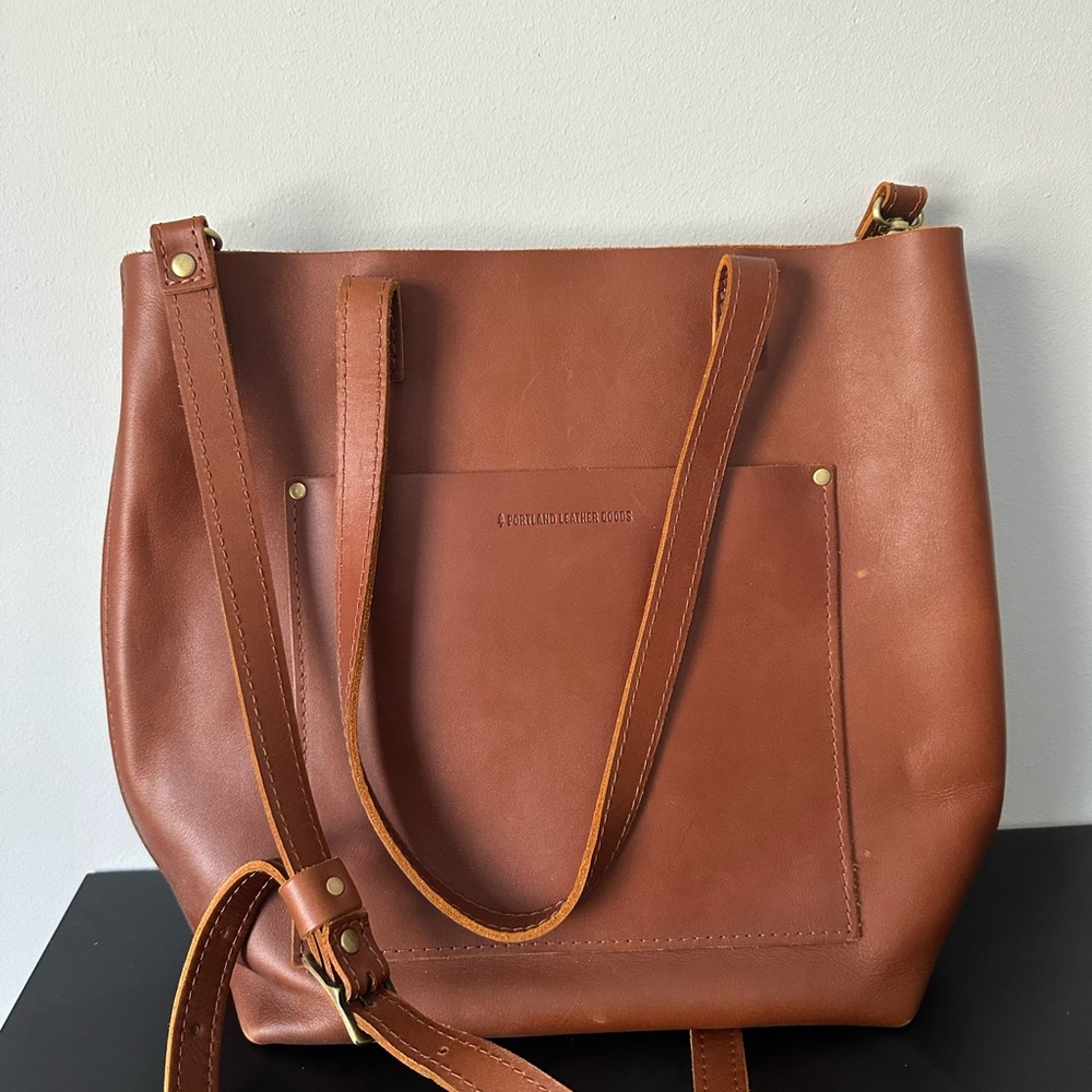 Portland Leather- Brown Leather Tote Bag